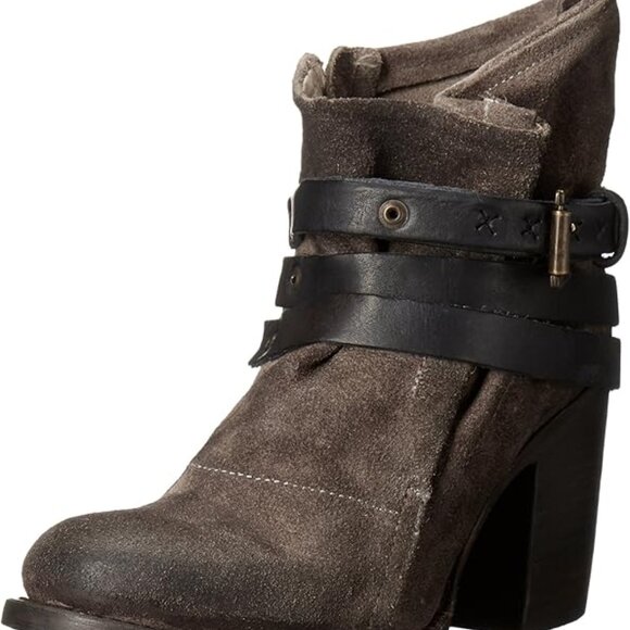 Freebird Women's Blaze Ankle Bootie, Grey Suede - Picture 5 of 6